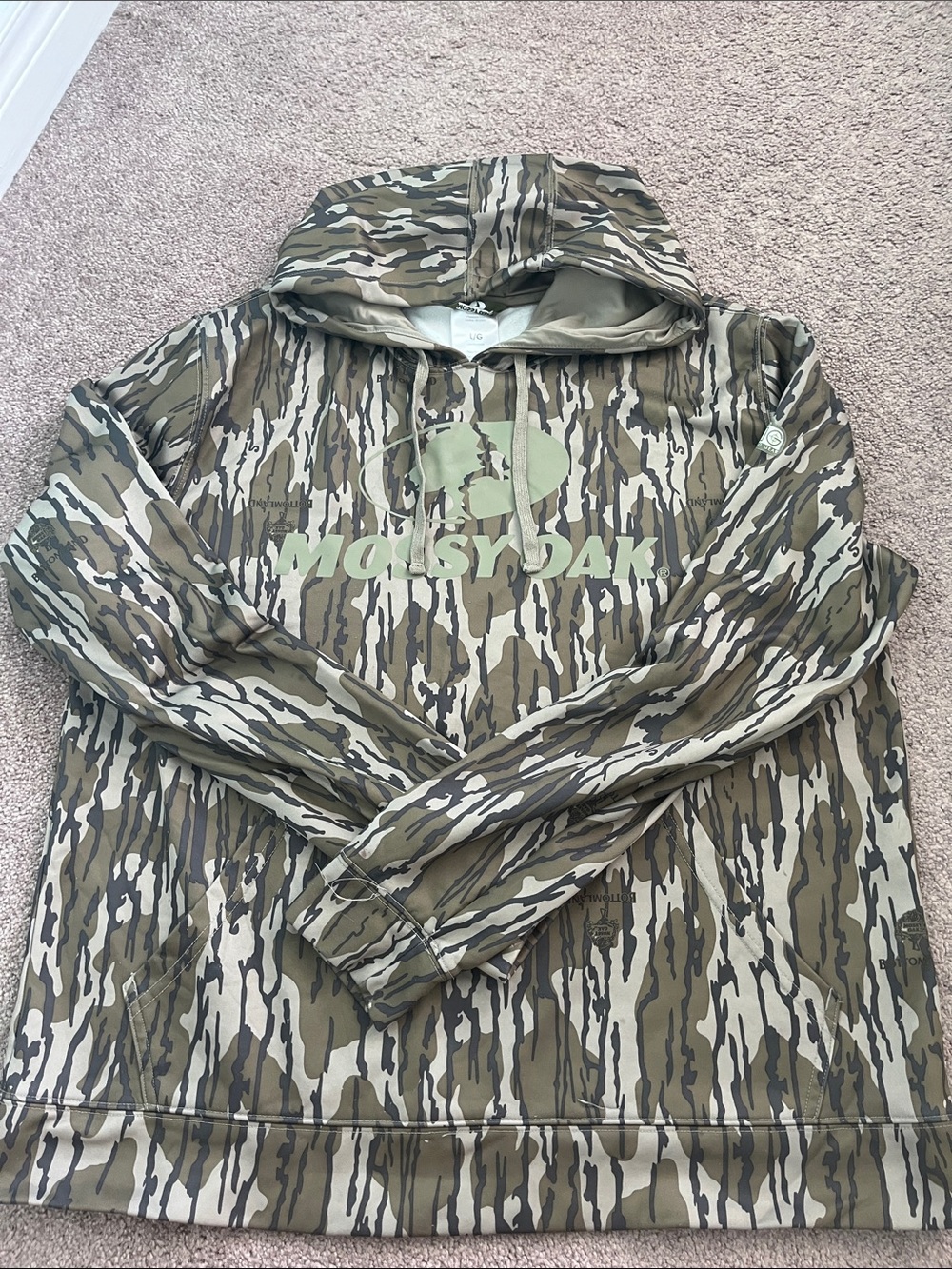 Mossy Oak Men's Camo Pullover Hoodie - Olive & Tan